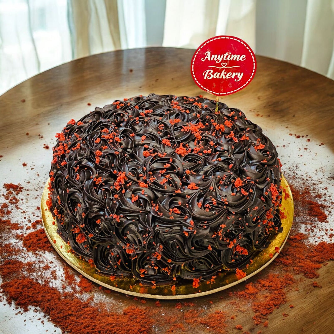 Rich Truffle Rosette Cake