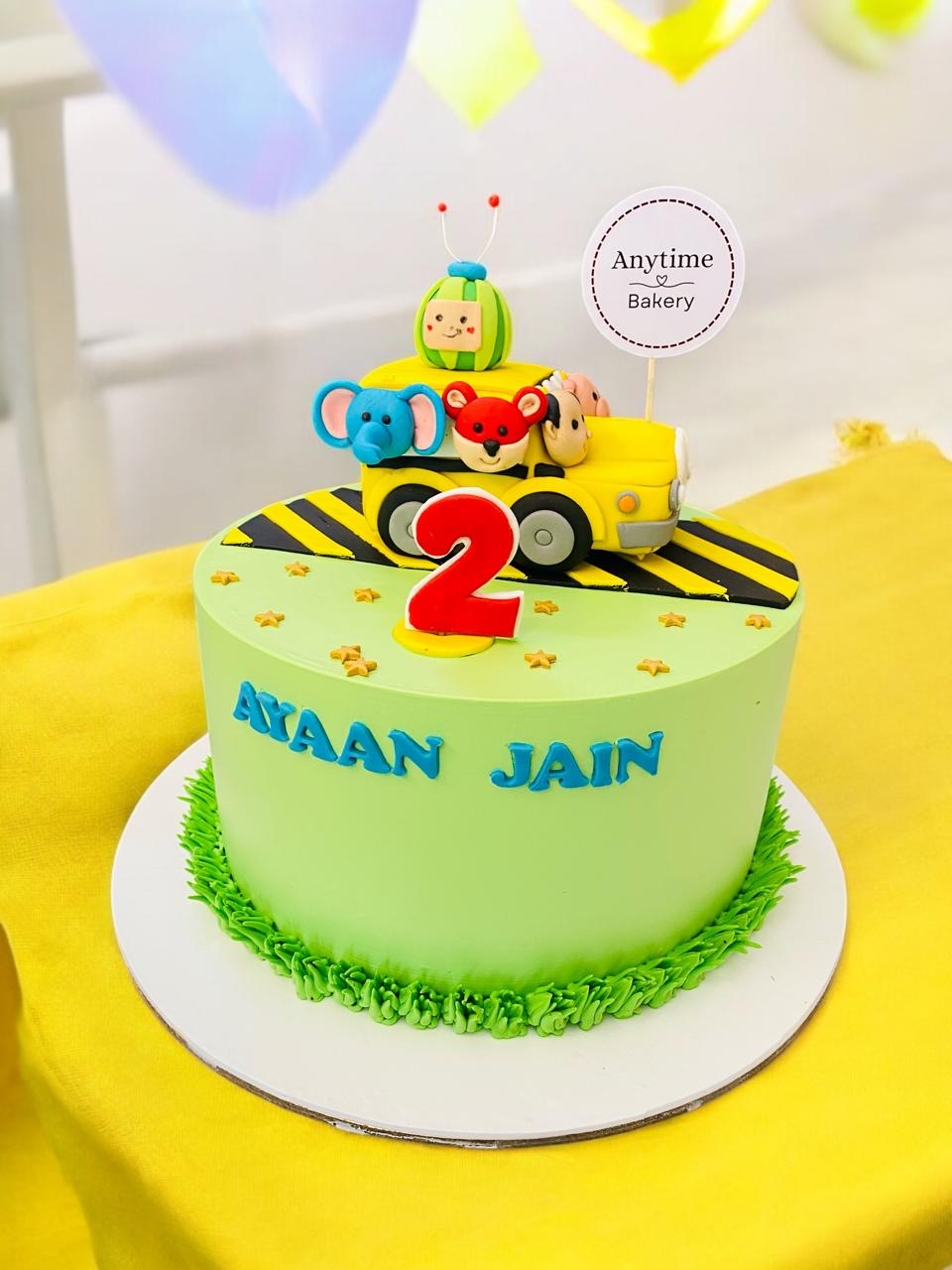 Cocomelon School Bus Cake