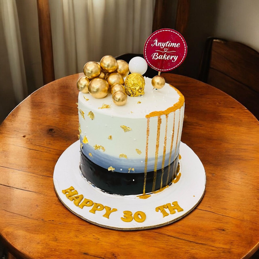 Golden Ball Celebration Cake