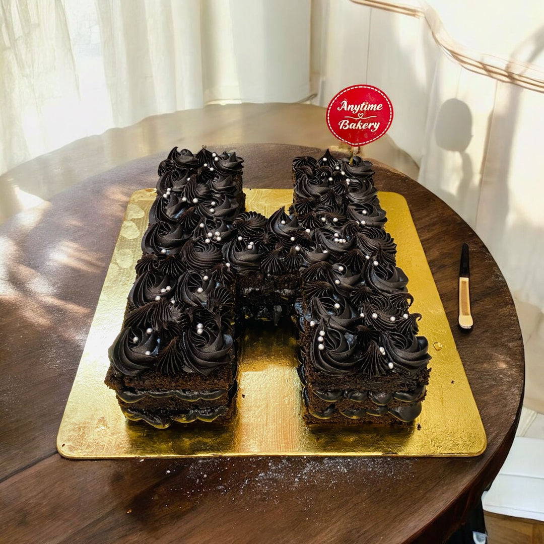 H Signature Initial Cake