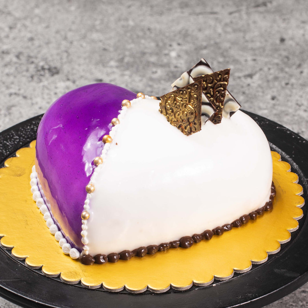 Blueberry Heart Shape Cake