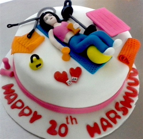 Ladies Fitness Theme Cake
