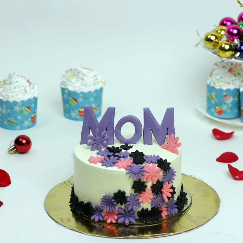 Purple Flower Mom Cake