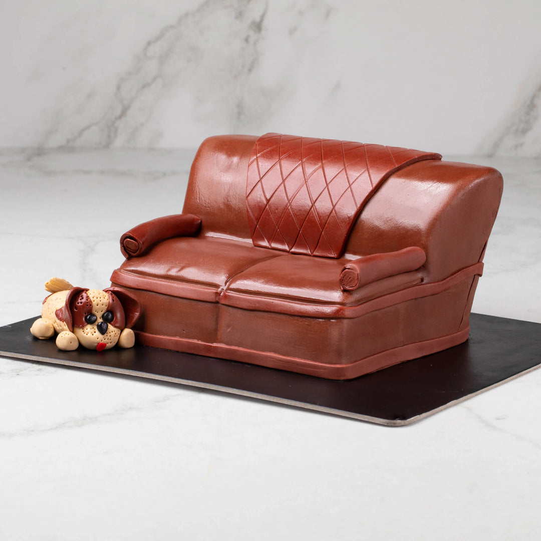 Puppy Dog & Couch Fondant Cake