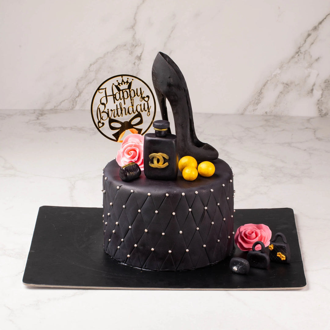 Shopaholic Fully Fondant Cake