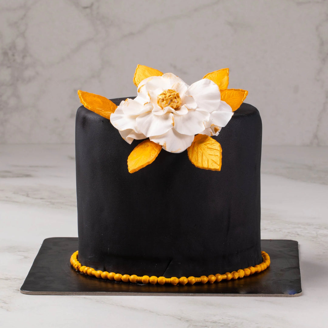 Elegant Floral Theme Fondant Cake