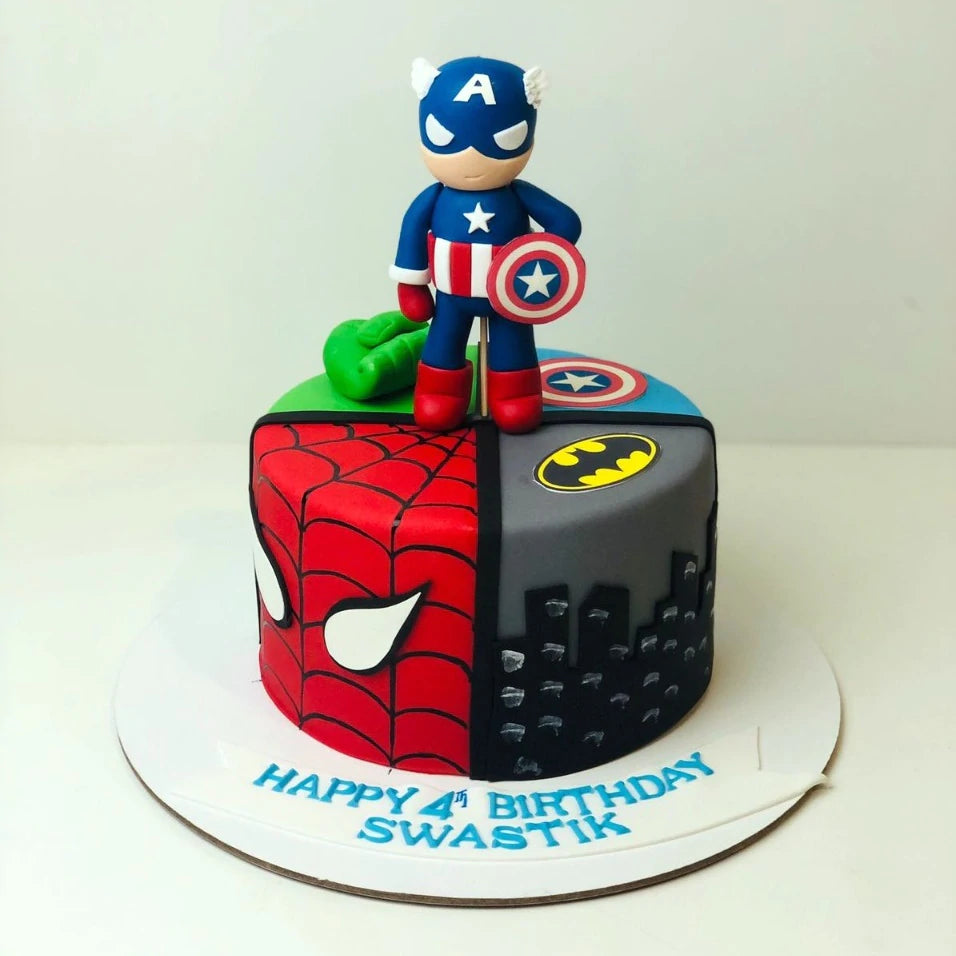 Superhero Lovely Fondant Cake
