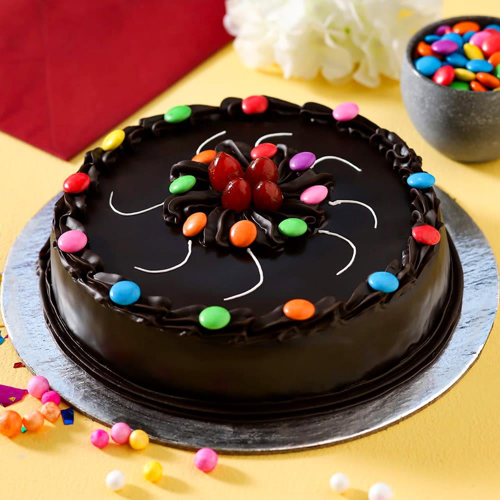 Chocolate Truffle Gems Cake