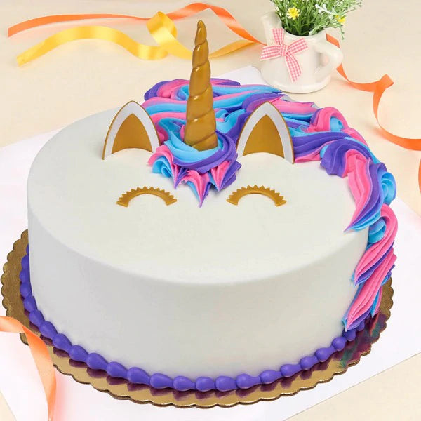Purple Theme Unicorn Cake