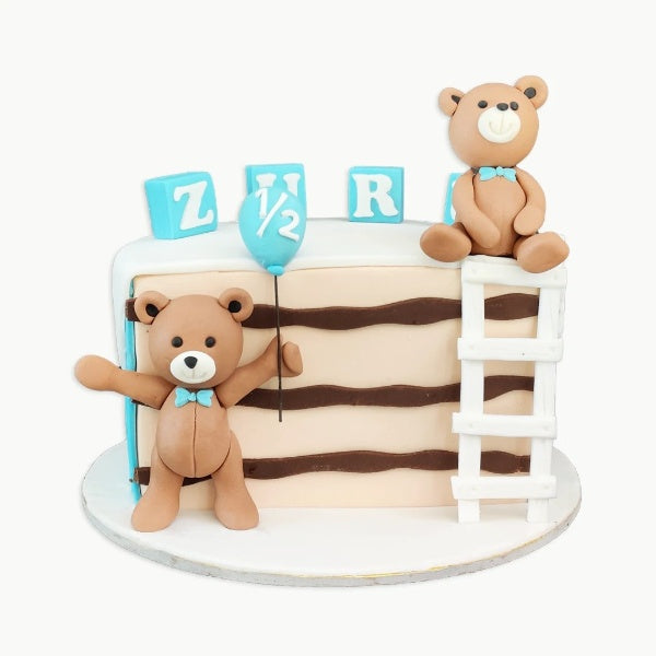 Adorable 1/2 Birthday Cake