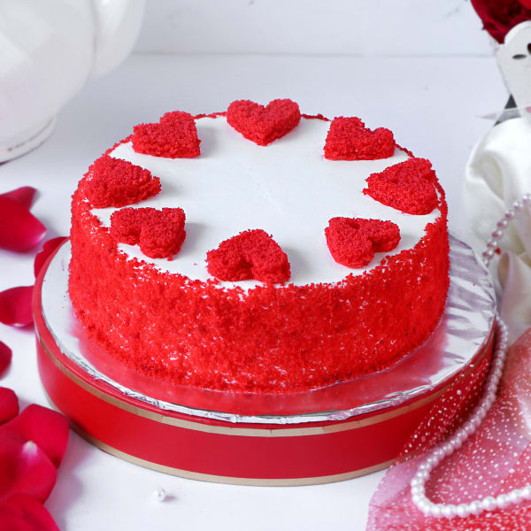 Blushed Cherry Red Velvet Cake