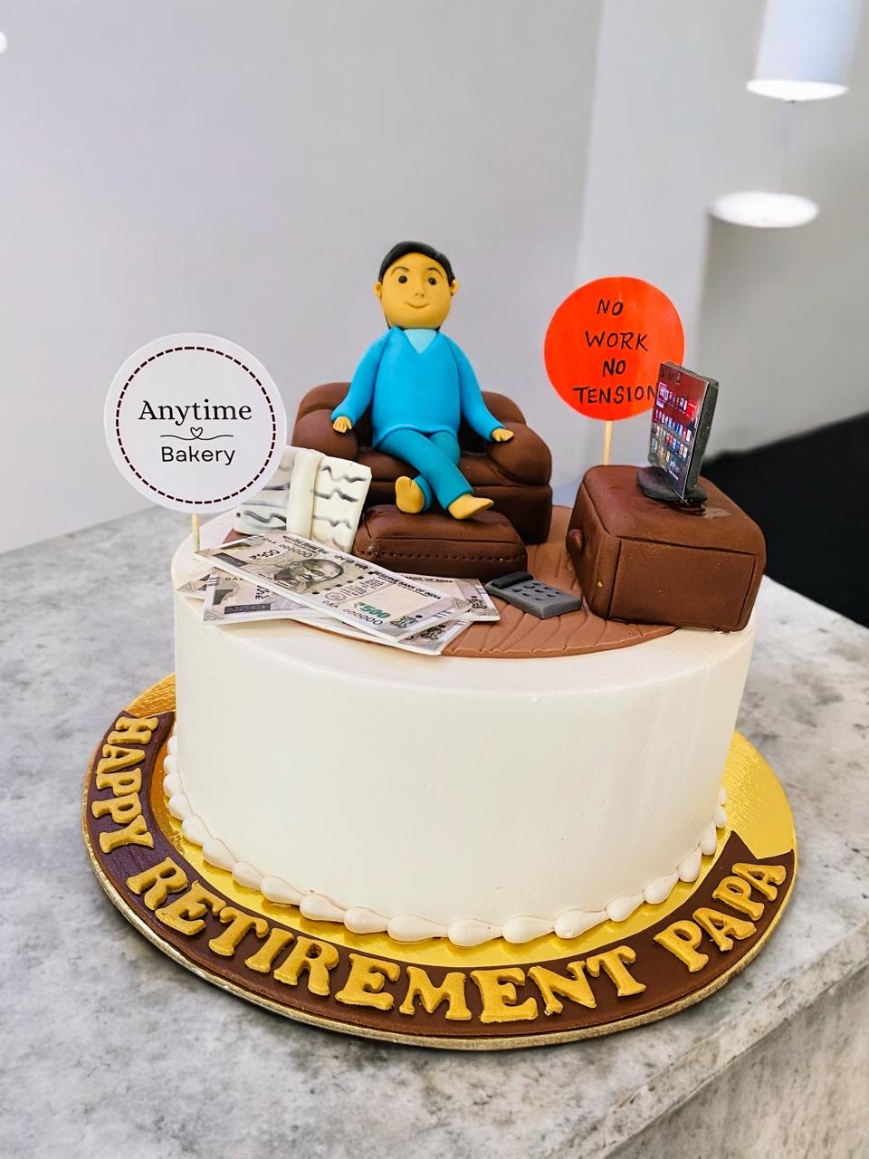 Golden Years Celebration Cake