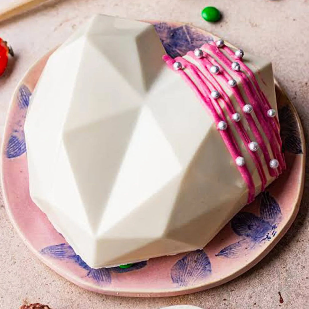 White Heart Pinata Cake