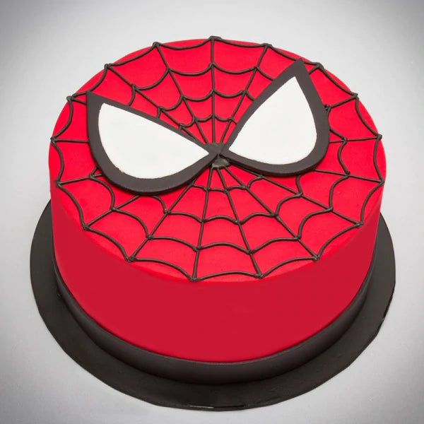 Red Black Spider Man Cake