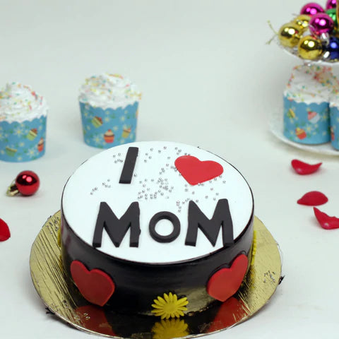 I Love U Mom Cake