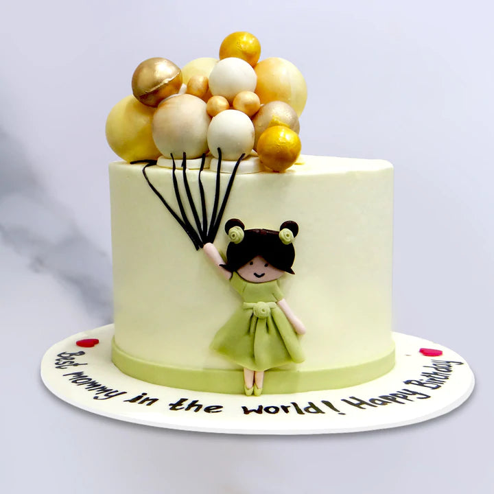 Pretty Girl Balloon Cake