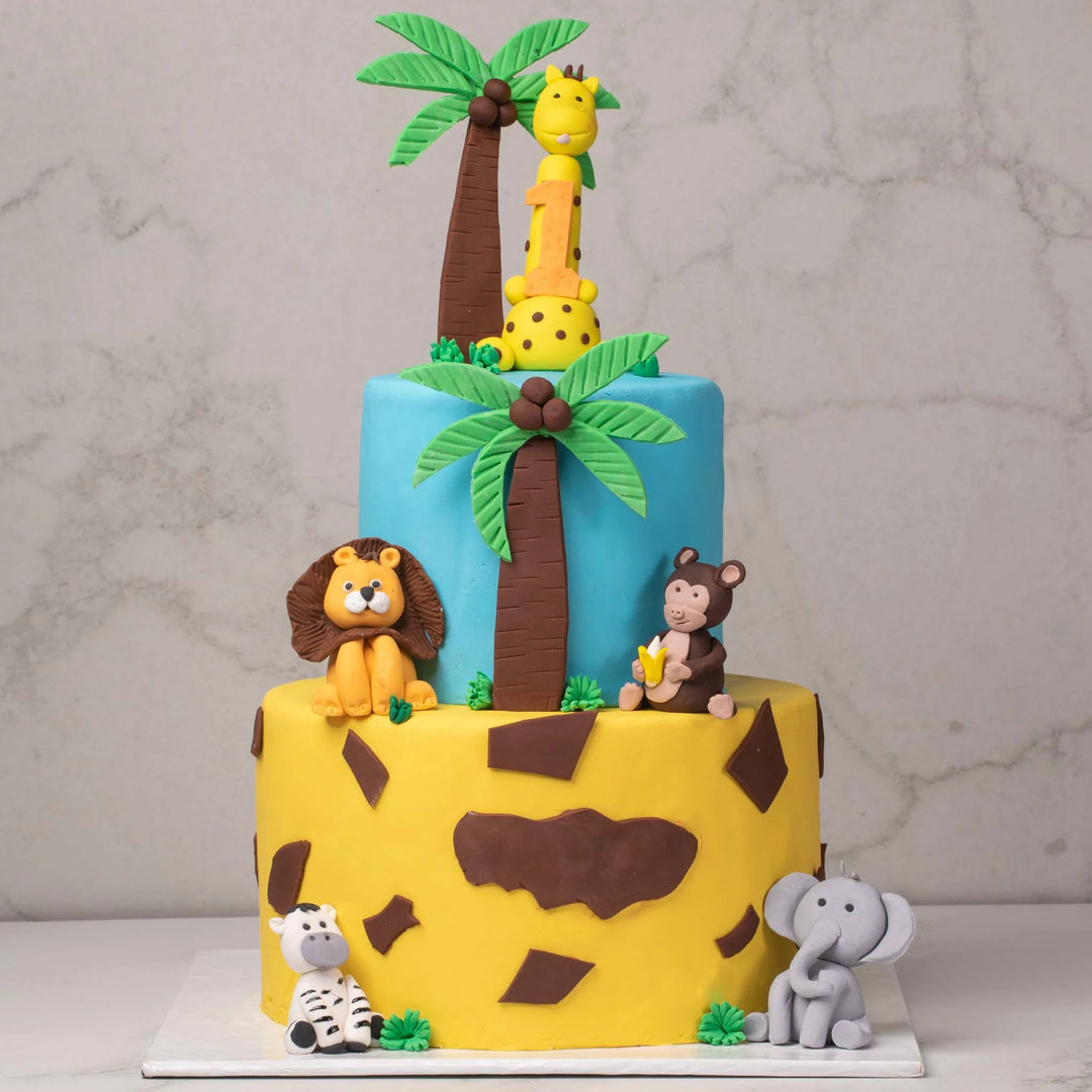 Special Jungle Theme Fondant Cake
