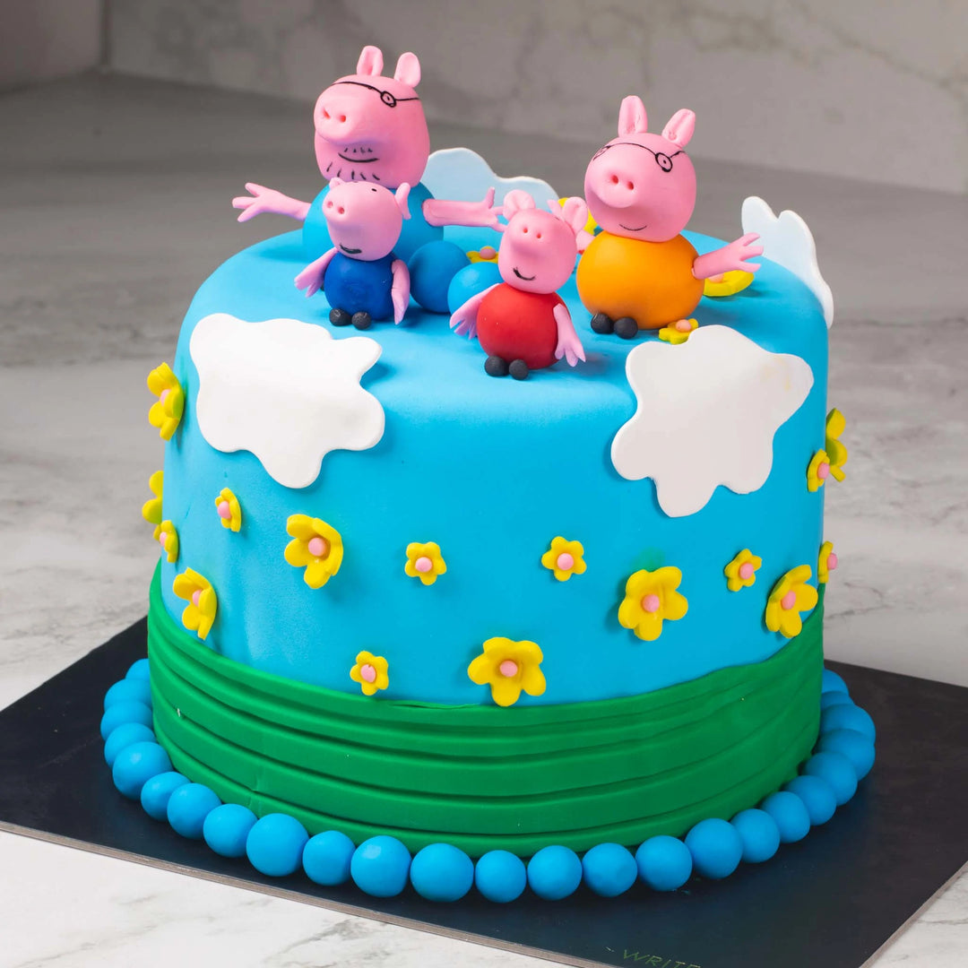 Peppa Pig Kids Fondant Cake