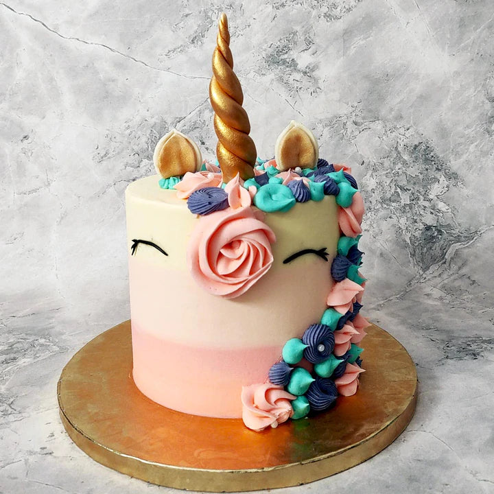 Golden Horn Unicorn Cake